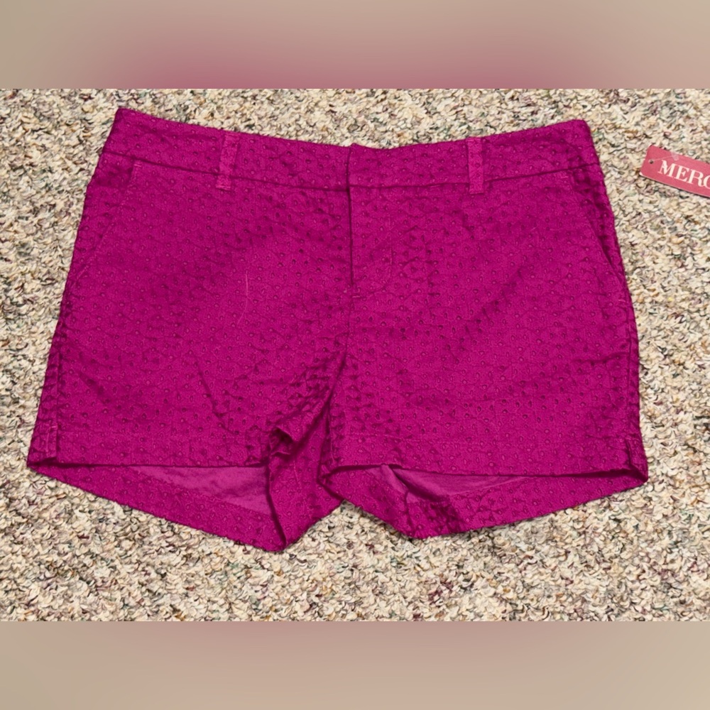 NWT size 2 Women's Magenta Shorts, merona cute bright summer sun beach